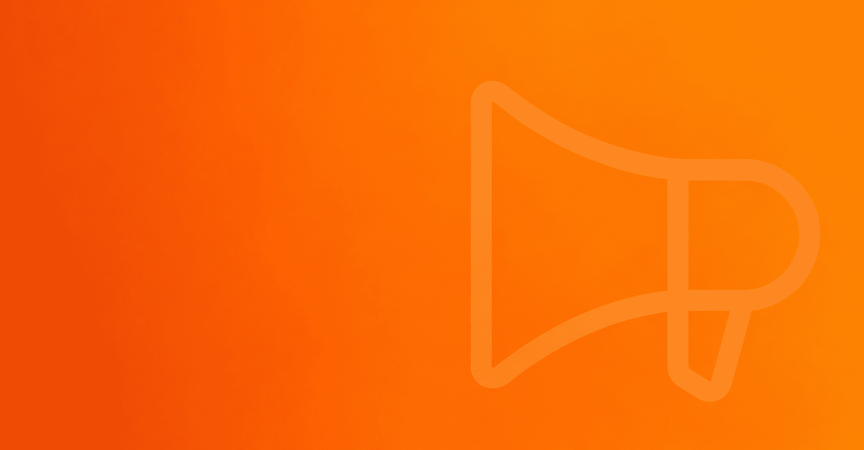 Orange Gradient Megaphone Background
